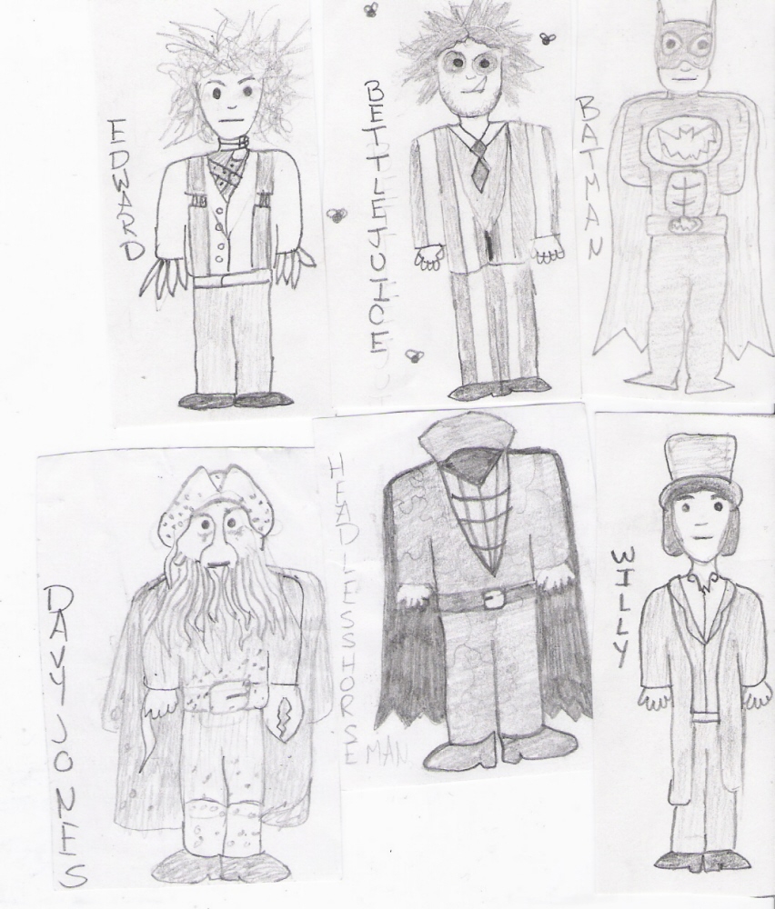 Burton Characters, and Davy Jones too!! by lukasrossistalker29