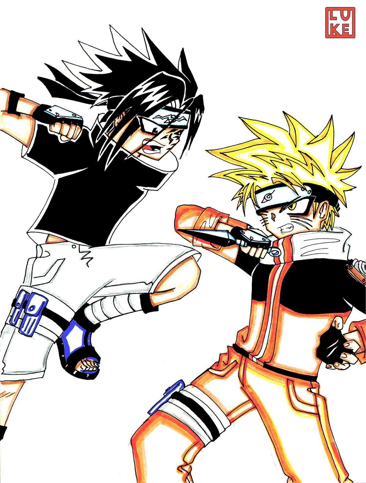 Naruto vs Sasuke by luke