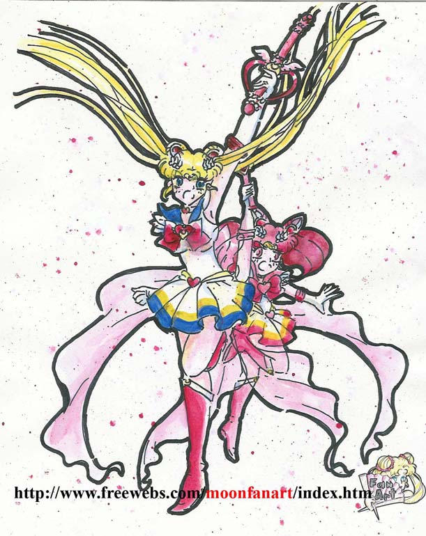 Sailor Moon And Mini Moon by luna5cat