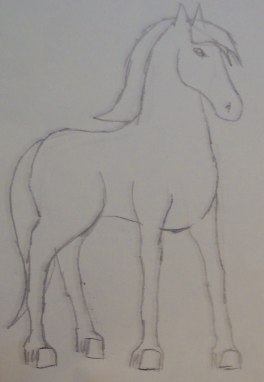 5 minute horse sketch by lunar_goddess_of_the_moon
