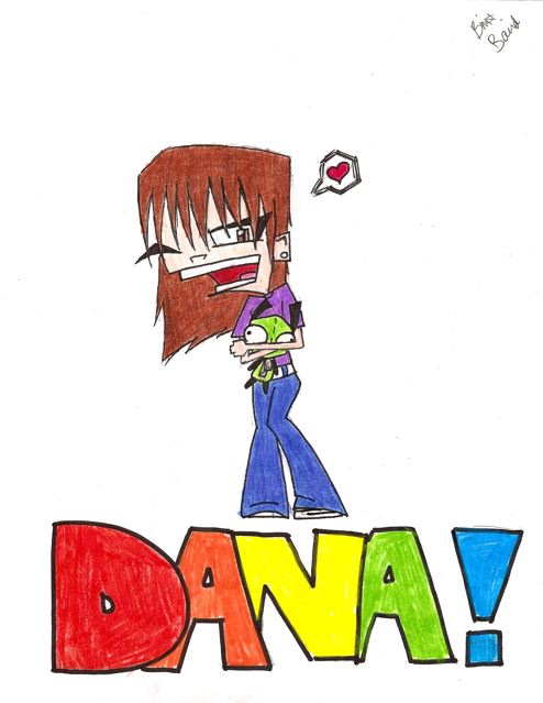 Invader zim style Dana by luv2laugh