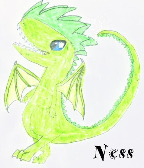 Ness as a dragon by MAui