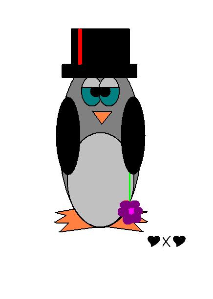 penguin on paint by MCRchick25