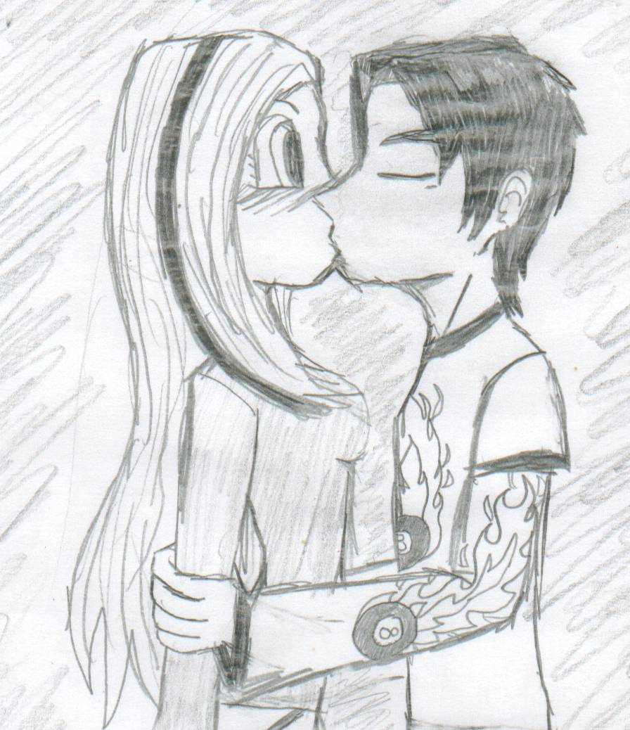 cassondra and corey kissing by MINA-CHAN