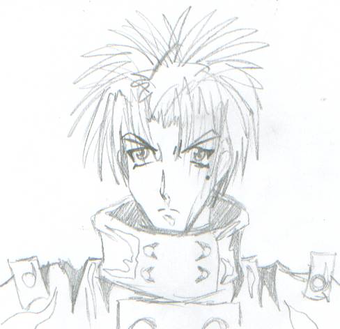 vash with his hair down by MINA-CHAN