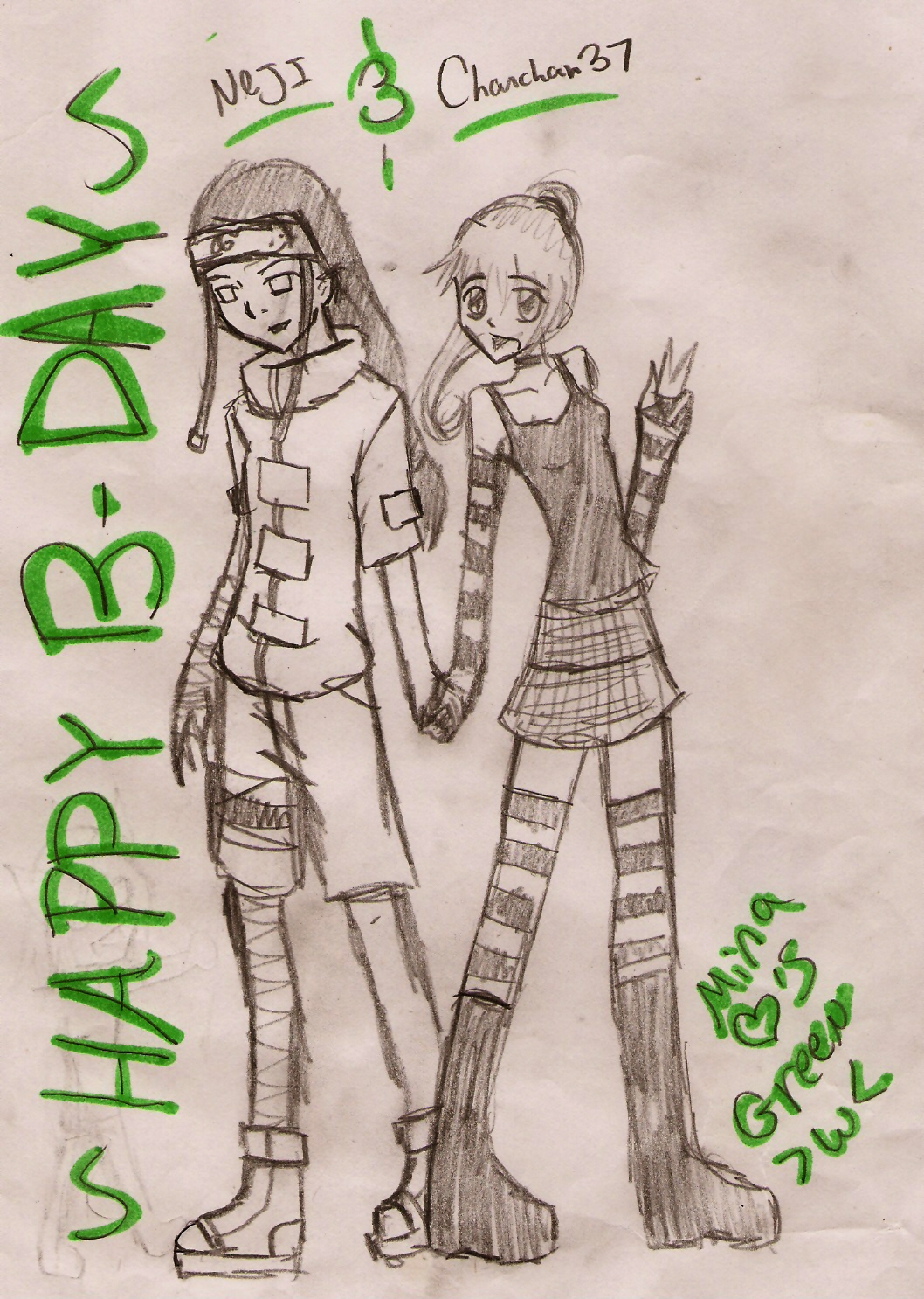 Neji and chanchan37 ~HAPPY BELATED B-DAY~ by MINA-CHAN