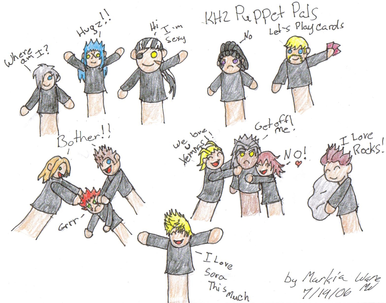 KH2 puppet pals by MJW4ever