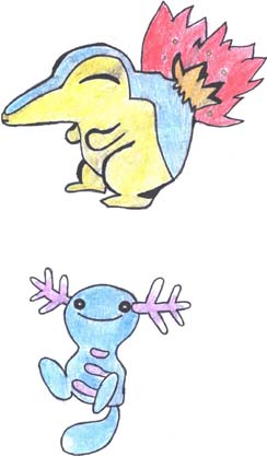 Cindaquil And Wooper by MaUrIZiOdUdE