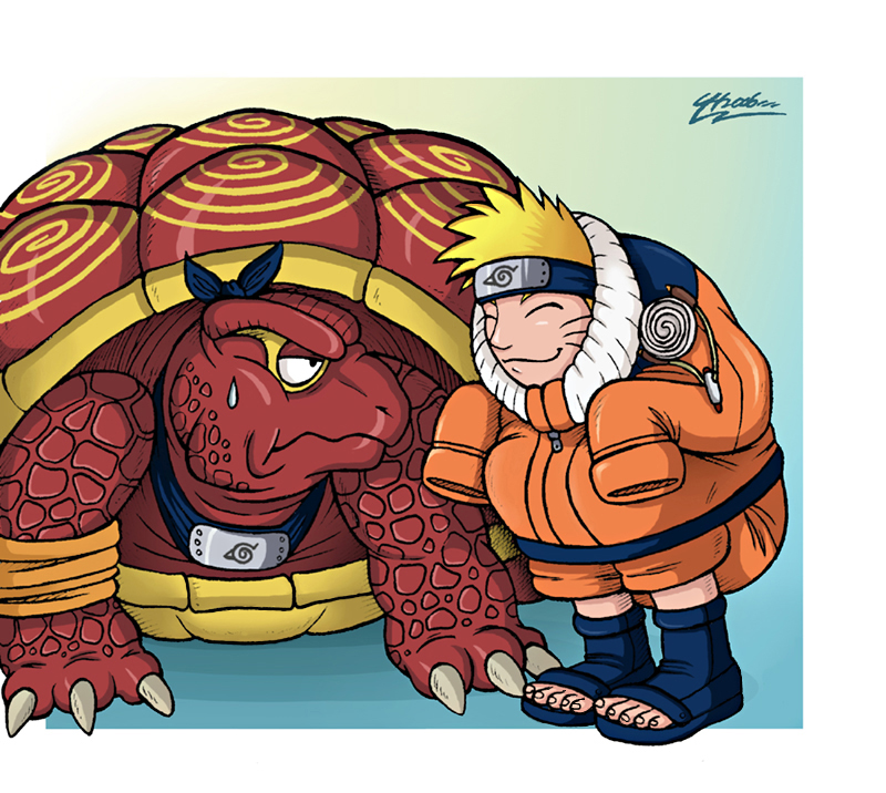 Naruto being a turtle by MacGreen