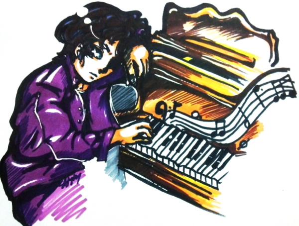 Sherlock Plays Bass Piano by MadamePenguin