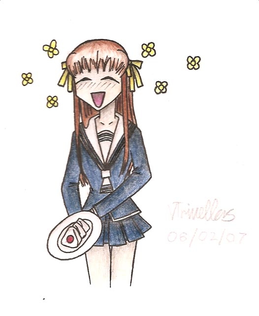 Tohru with 3 rice balls by MadeOfGlass