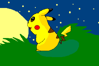 pikachu at night by Mady94
