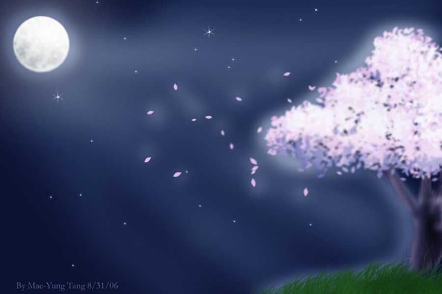 Dreary Sakura Night by Mae-Mae-Chan27135