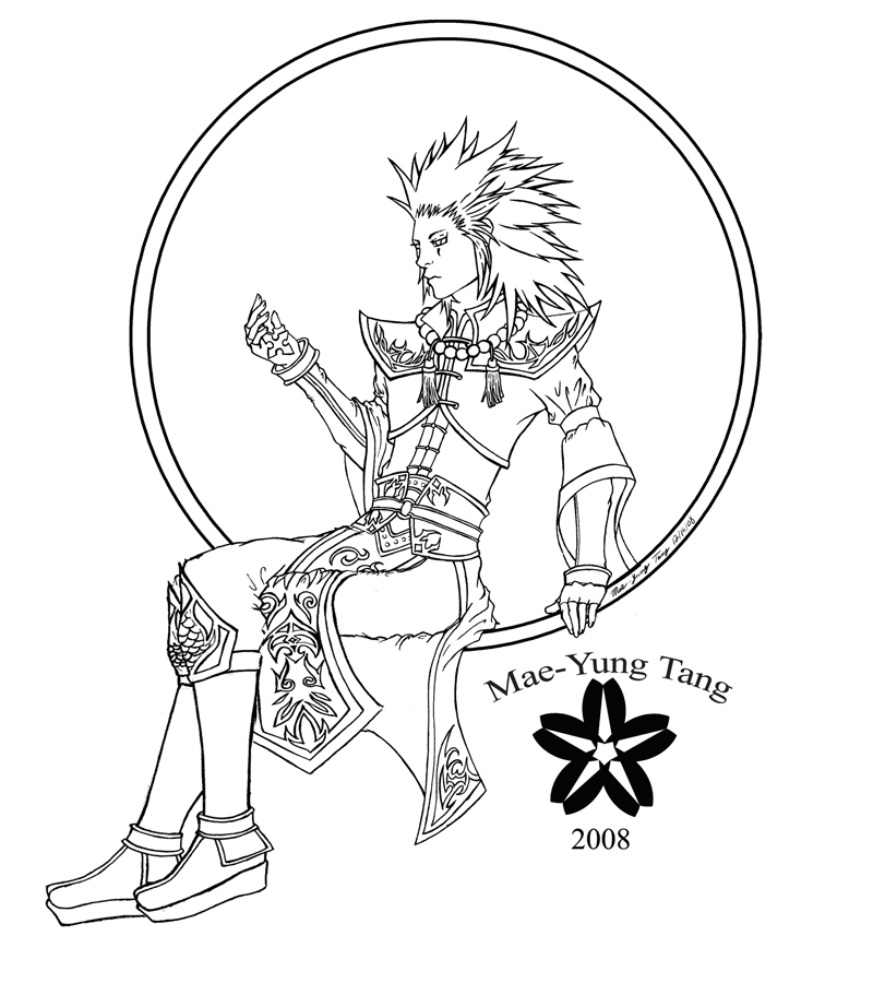 Axel's Dynasty lineart by Mae-Mae-Chan27135
