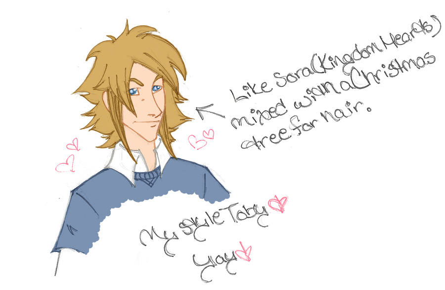 toby has sora christmas tree hair by MagdalenaCowgirl