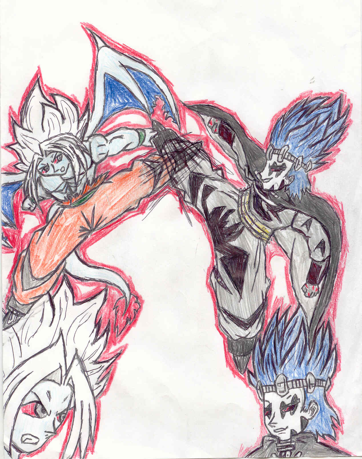 Demon Ryu Vs. Shadow-wolf's Shadow by MageKnight007