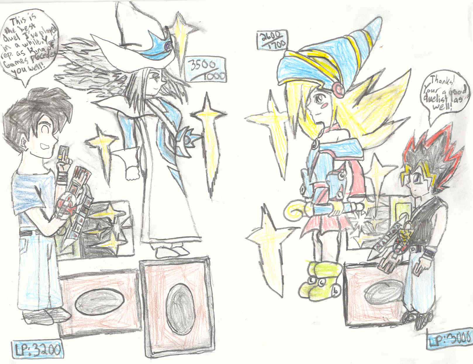 Duelists of greatness; Tyler Vs. Yugi by MageKnight007