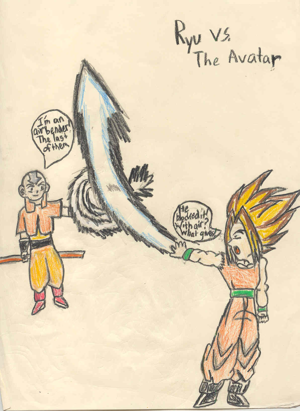 Ryu vs. the Avatar by MageKnight007