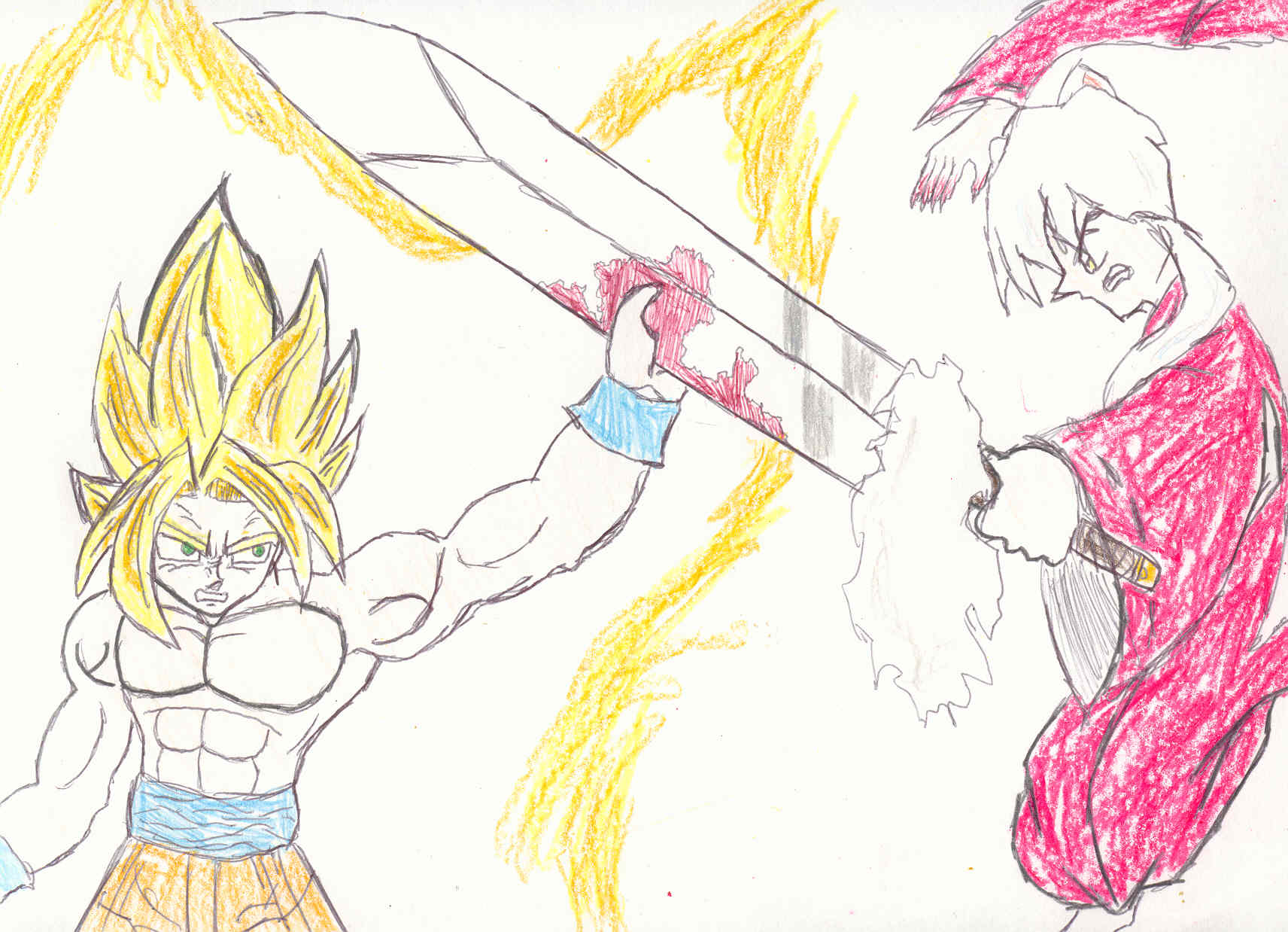 Dream Battle: SS Goku Vs. Inuyasha by MageKnight007