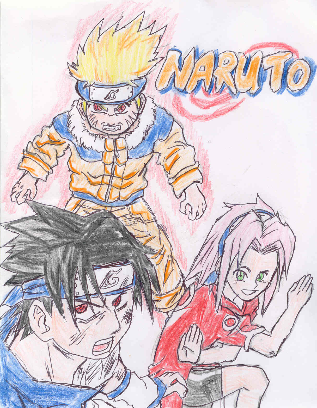 Naruto's team by MageKnight007