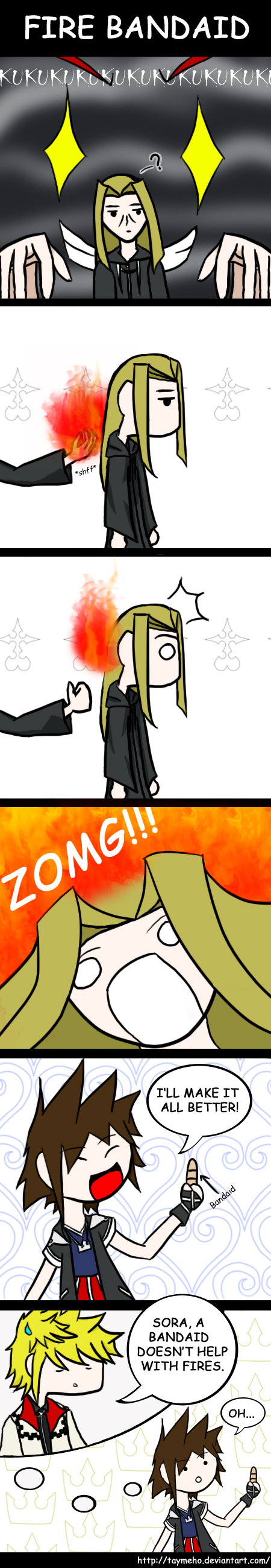 Fire Bandaid - KH Comic by MagicalSora