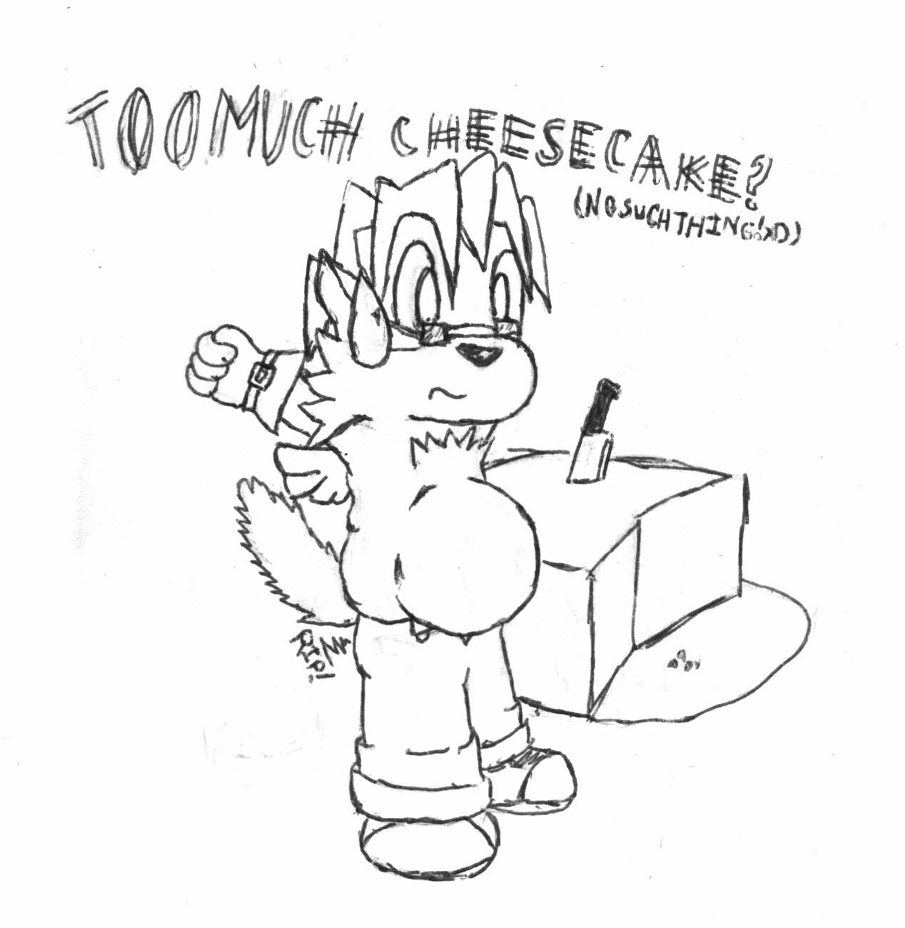 too much cheesecake? by Magimaster