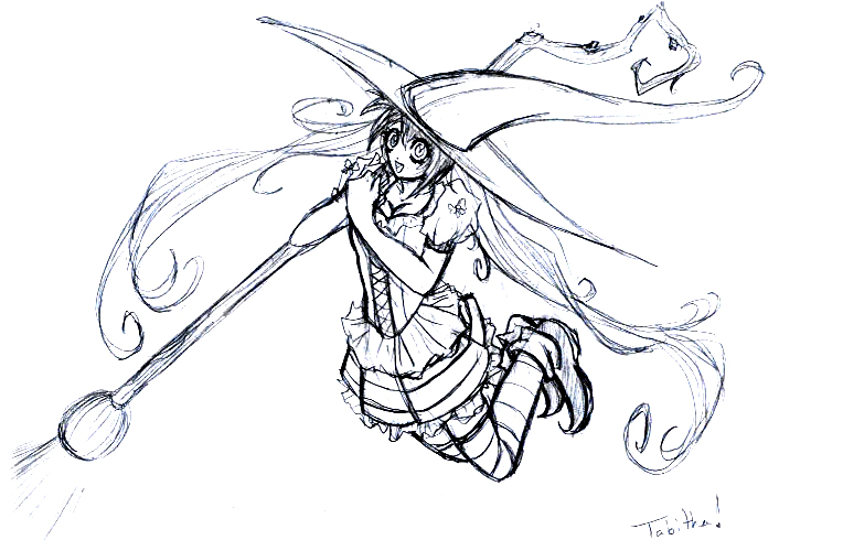 Random witch girl by Magnarakku