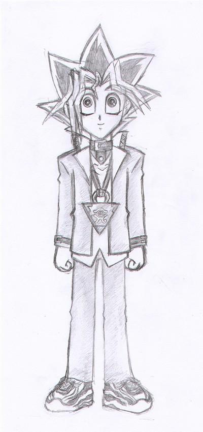 Yugi looking cute by Maiden-of-the-Moonlight