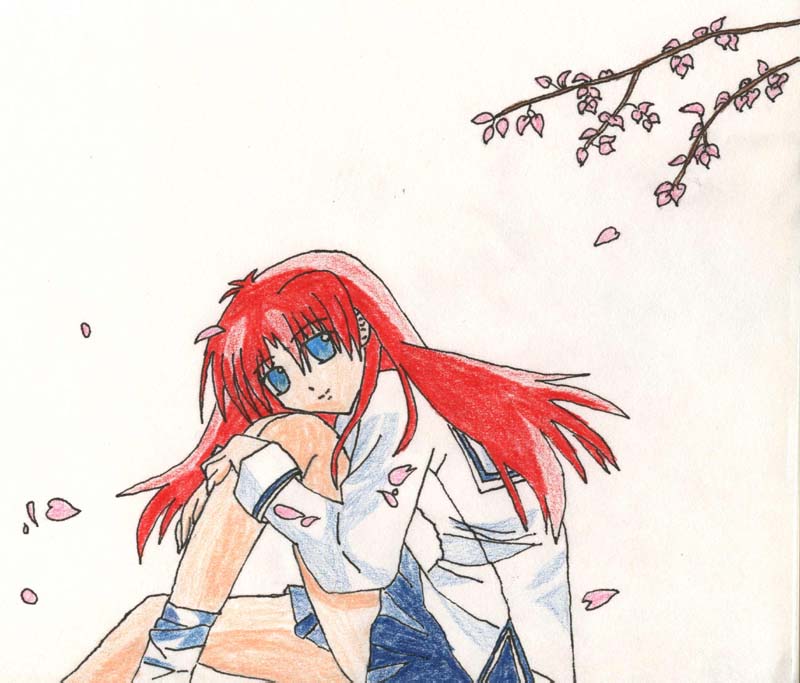 ~School Girl~ Under the sakuras by Makoto_1314