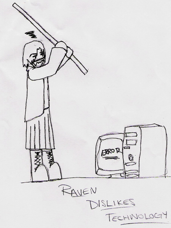 Raven Dislikes Technology by MalachaiRoxMySox