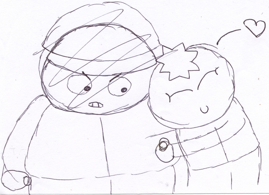 Butters hugging Cartman by Mandarin123
