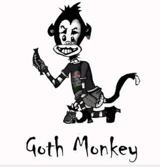 Goth Monkey by MangaGoth
