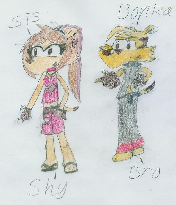 Shy & Bonka(sis & bro) by MariaTheFox