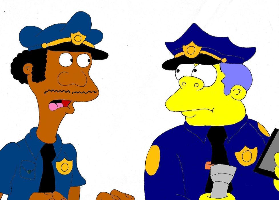 Lou and Wiggum by Marilyn