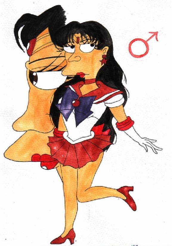 Sailor Mars simpsons Style by Marilyn