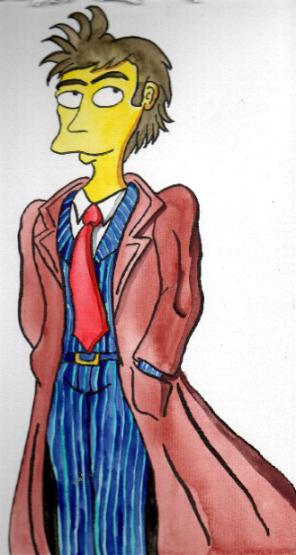 Tenth Doctor - Simpsons style by Marilyn
