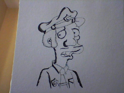 Officer Lou Sketch by Marilyn
