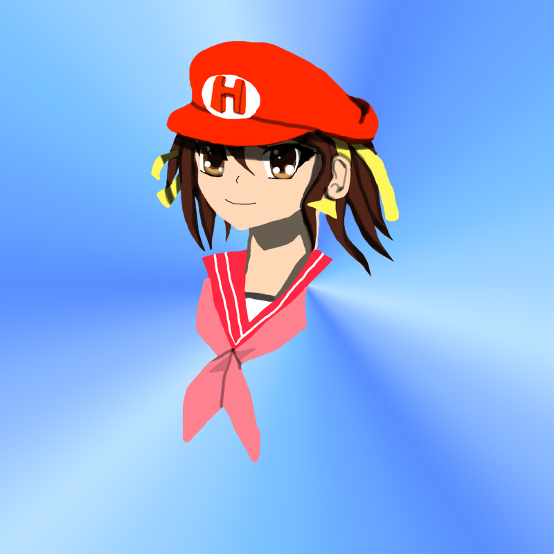 Haruhi Dressed as Mario/Konata by MarioMikuHaruhiFan38