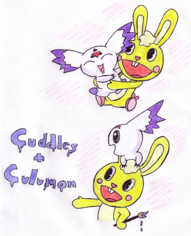 Culumon and Cuddles crossover (for Culu) by Mariroth