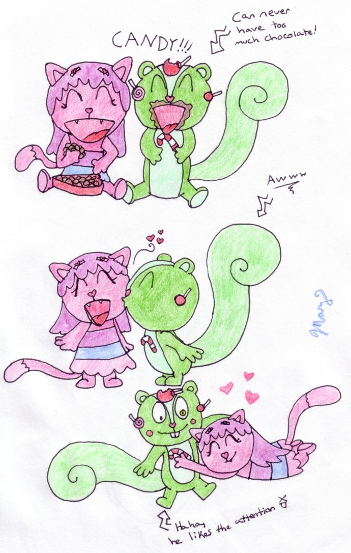 Nutty and Candie XD (for NuttyRulez221) by Mariroth