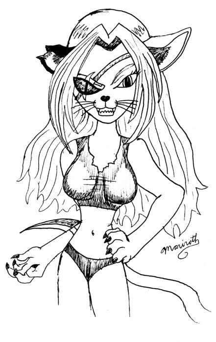 Anime cat mech girl by Mariroth
