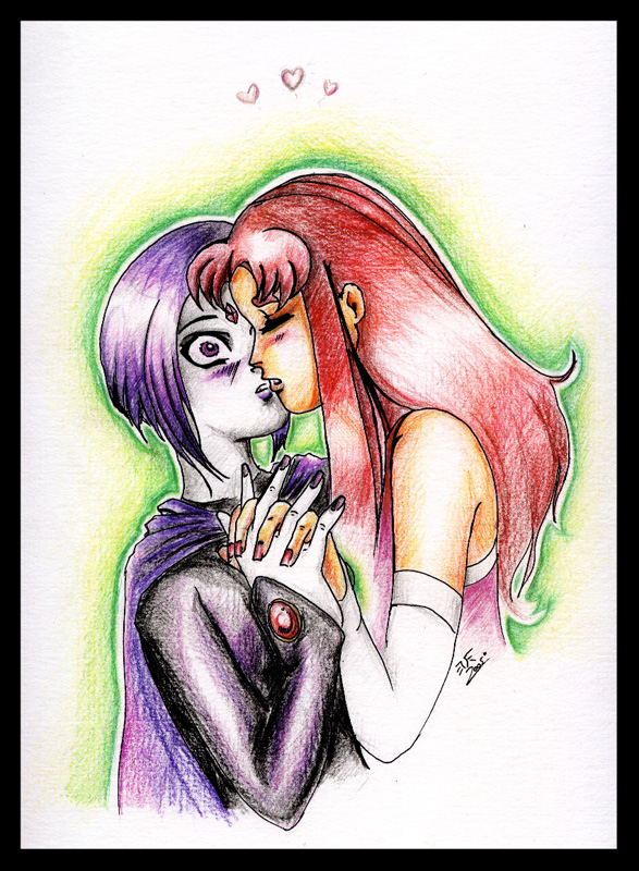 She is shy? How sweet (Raven & Starfire) by Marvel