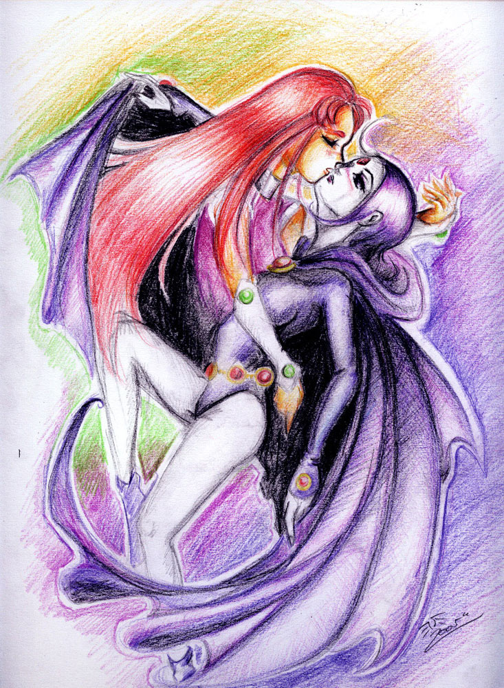 It's just her imagination... (Raven x Starfire) by Marvel