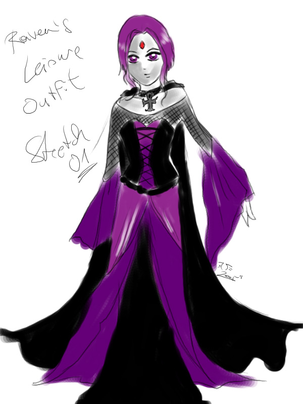 raven's leisure outfit (sketch) by Marvel