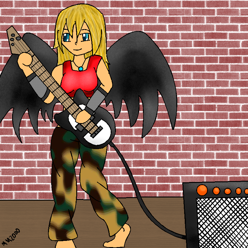 girl playing guitar by Mat_monster_2000