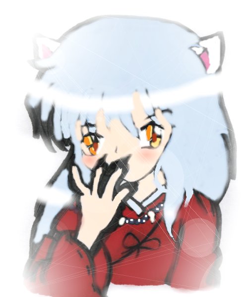 Lil' Inuyasha looking soft - gift art for til-chan by Maylia_Intusha