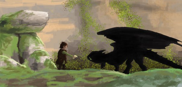 Hiccup and Toothless by McPancakes