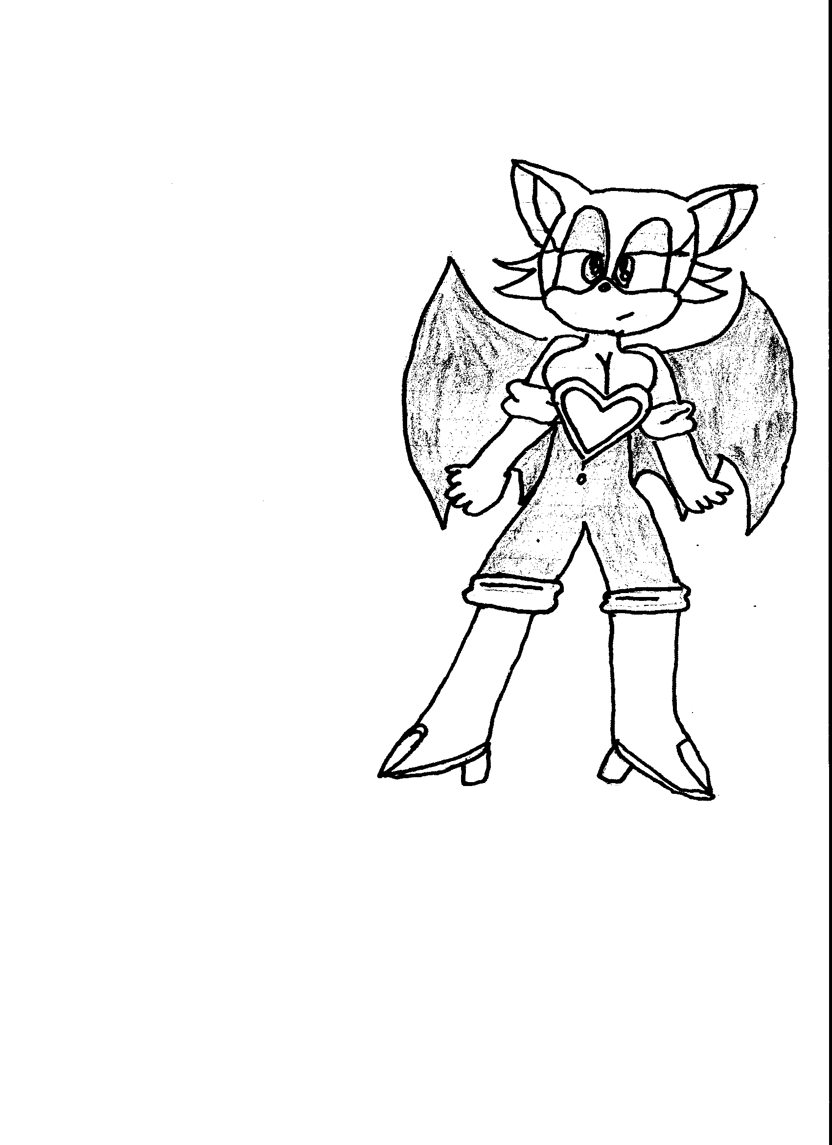 My first drawing of Rouge by MeRocker2890