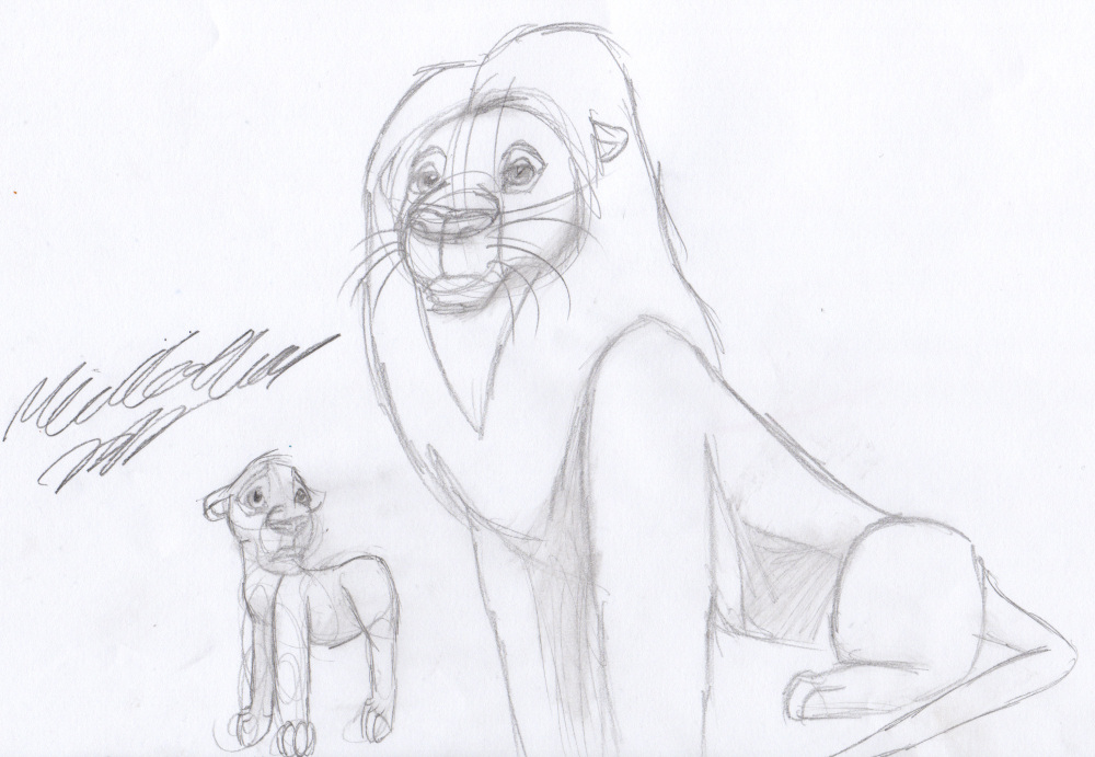 Simba and Mufasa Done While Watched TLK on Super 8 by MeerkatQueen