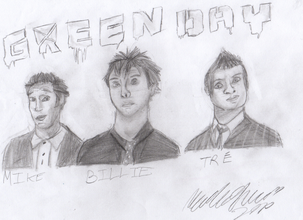 Green Day Sketch by MeerkatQueen